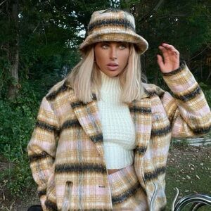 For love and lemons plaid jacket set